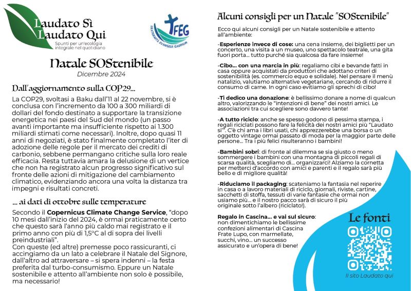 Scheda Laudato si’ Dicembre 2024